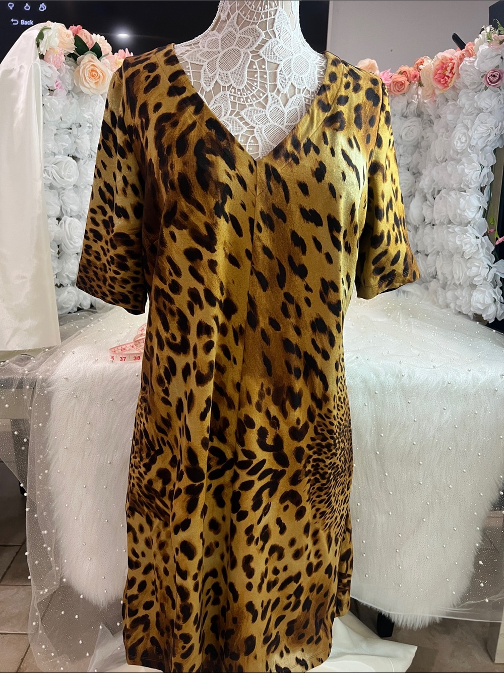Tommy Bahama Leopard Print Top in Gold and Black